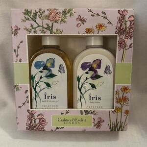 Crabtree & Evelyn Iris Bath & Body Gift Set Unisex Shower Gel 8.5oz